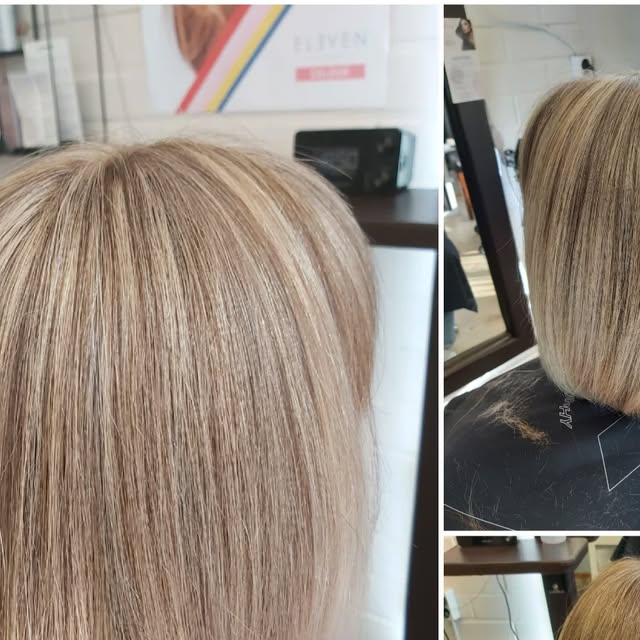Vaalennus ja balayage – platinablondi